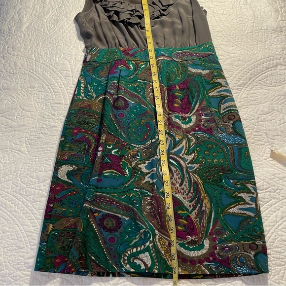 MAEVE by Anthropologie Multicolor Seaside Fields Silk Dress Size 6 - Picture 10 of 12